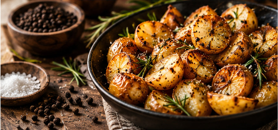 Crispy Roast Potatoes with Sri Lankan Black Pepper